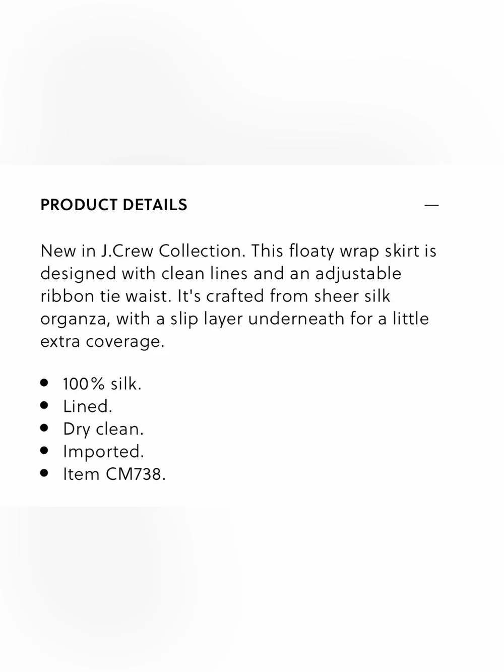 NEW J. Crew Collection wrap skirt in silk organza Ivory Lace CM738 XS $178